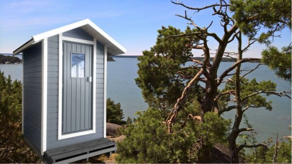 Komposttoilette XL für den Kleingarten – komplett mit Häuschen