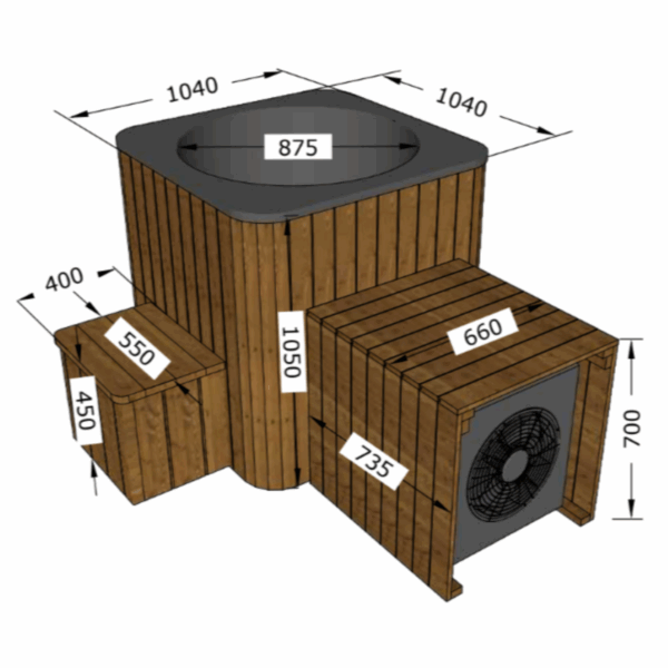 Cube Ice Tube / Eisbecken / Tauchbecken Würfelform – Bild 9