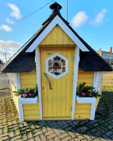 Premium Grillhütte / Grillkota 4,9 m² aus Holz inkl. Transport