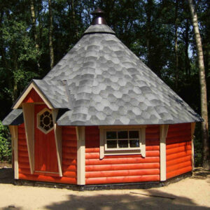 Premium Grillhütte / Grillkota 12 m² aus Holz inkl. Transport