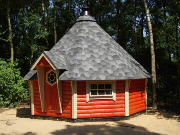 Premium Grillhütte / Grillkota 12 m² aus Holz inkl. Transport