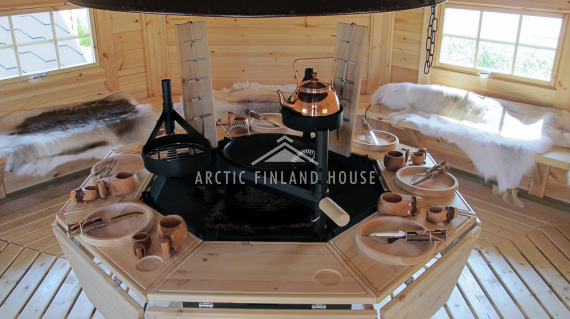 Premium Grillhütte / Grillkota 9 m² aus Holz inkl. Transport – Bild 11