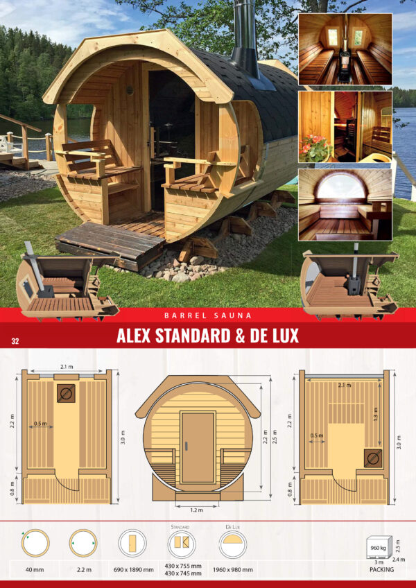 Fasssauna Alex Standard – Bild 2
