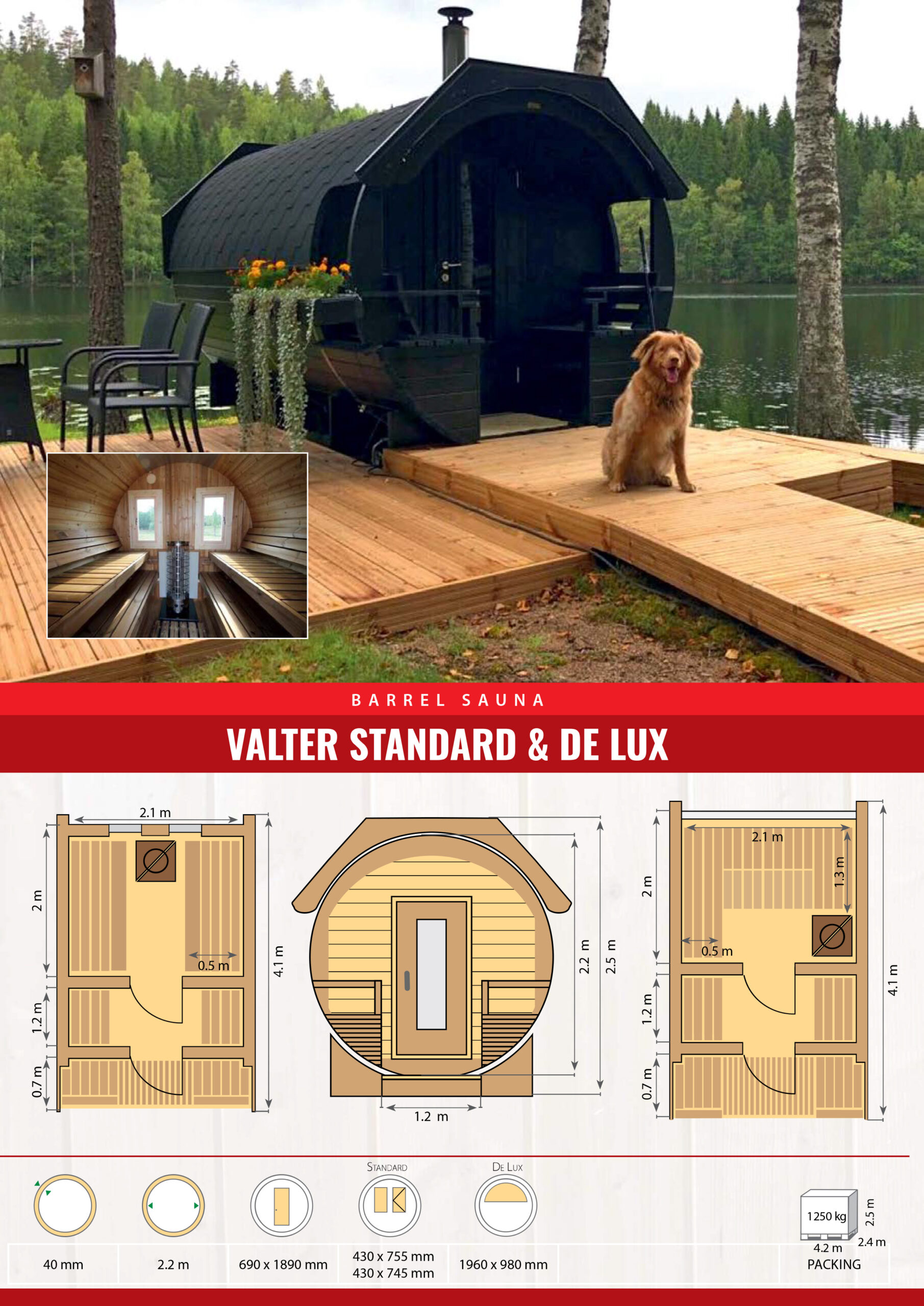 Fasssauna Valter Standard – Bild 2