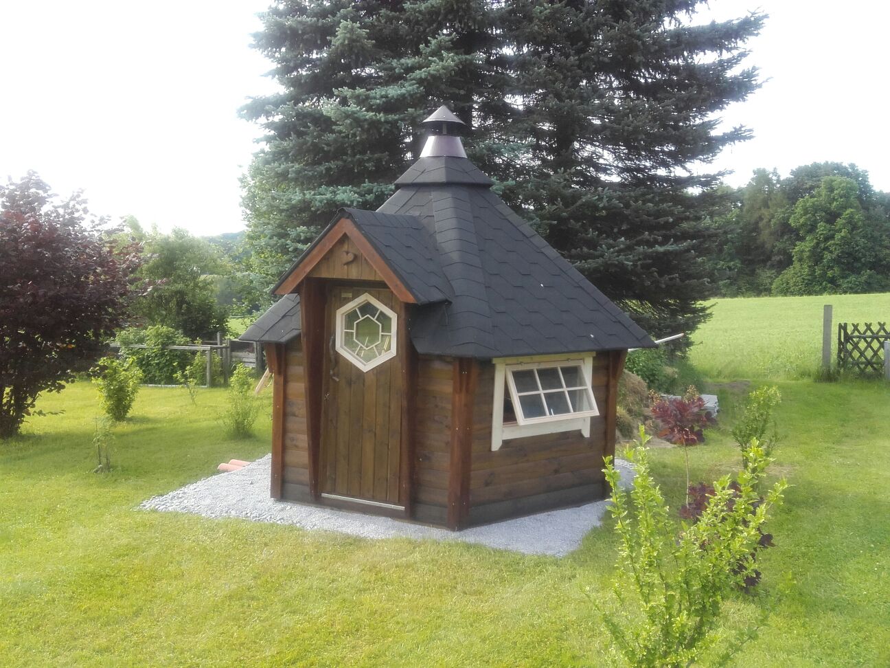 Premium Grillhütte / Grillkota 4,9 m² aus Holz inkl. Transport – Bild 6