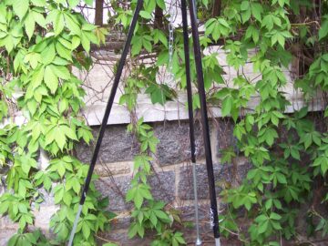 Dreibein ausziehbar bis 122 cm, schwarz lackiert