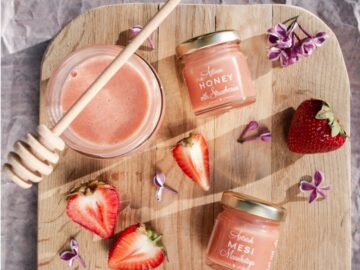 Artisan Honig mit Erdbeeren