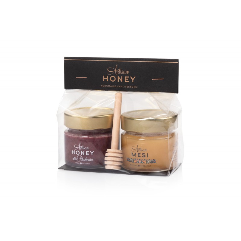 Artisan Geschenkset Honig mit Honiglöffel