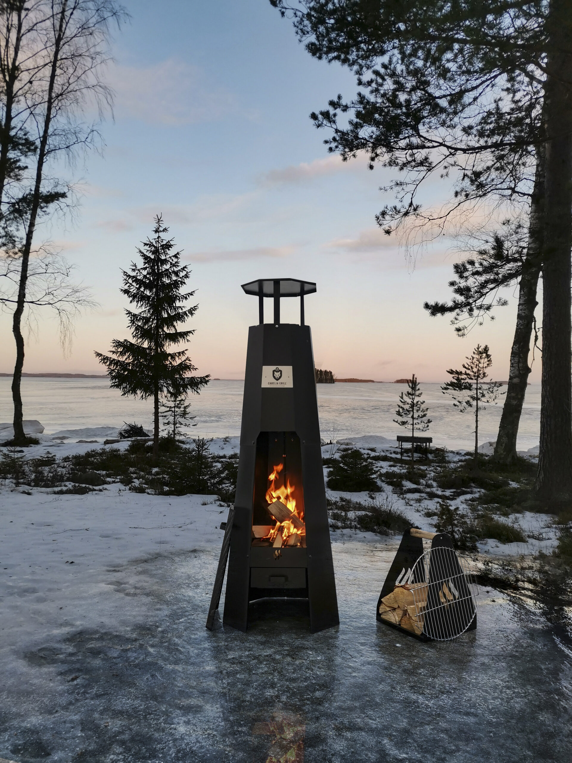 Außenkamin Carelia Grill® A-FIRE Schornsteinkappe – Bild 2