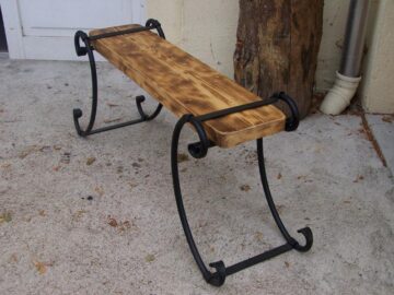 Sitzbankhalterung, geschmiedet