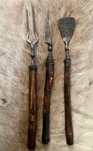 Rustikales Grillbesteck 3-teilig