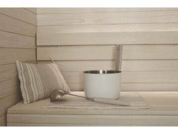 Sauna Kelle aus Holz und Edelstahl