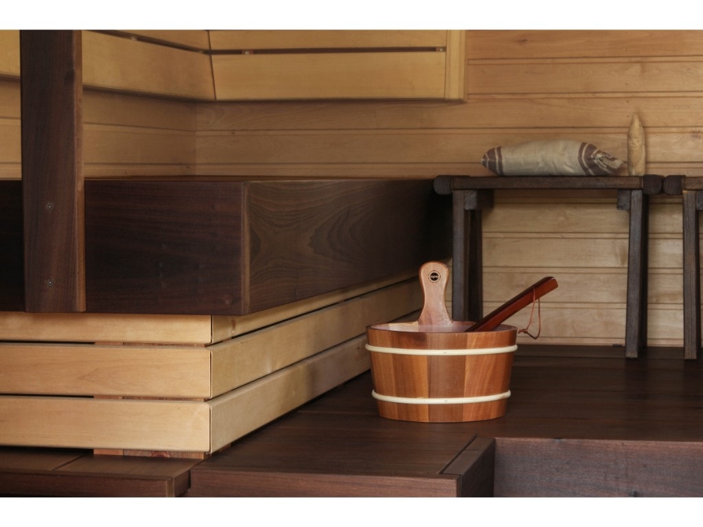 Holzkübel - Sauna Eimer Holz – Bild 2