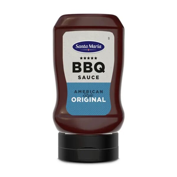 Santa Maria BBQ Sauce Original 325g in der kopfstehenden Kunststoffdose
