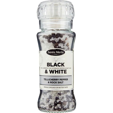 Santa Maria Black & White 110g, Gewürzmühle mit Salz und Pfeffer