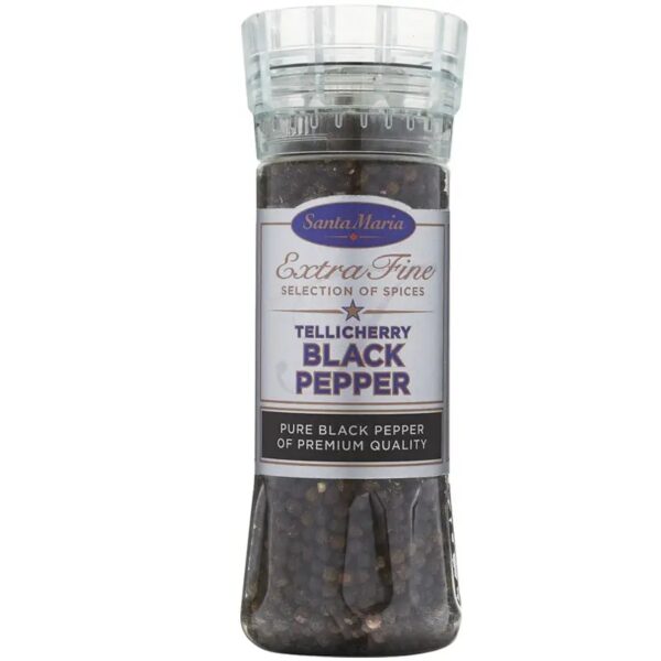 Santa Maria Tellycherry Black Pepper 210g Gewürzmühle / Pfeffermühle