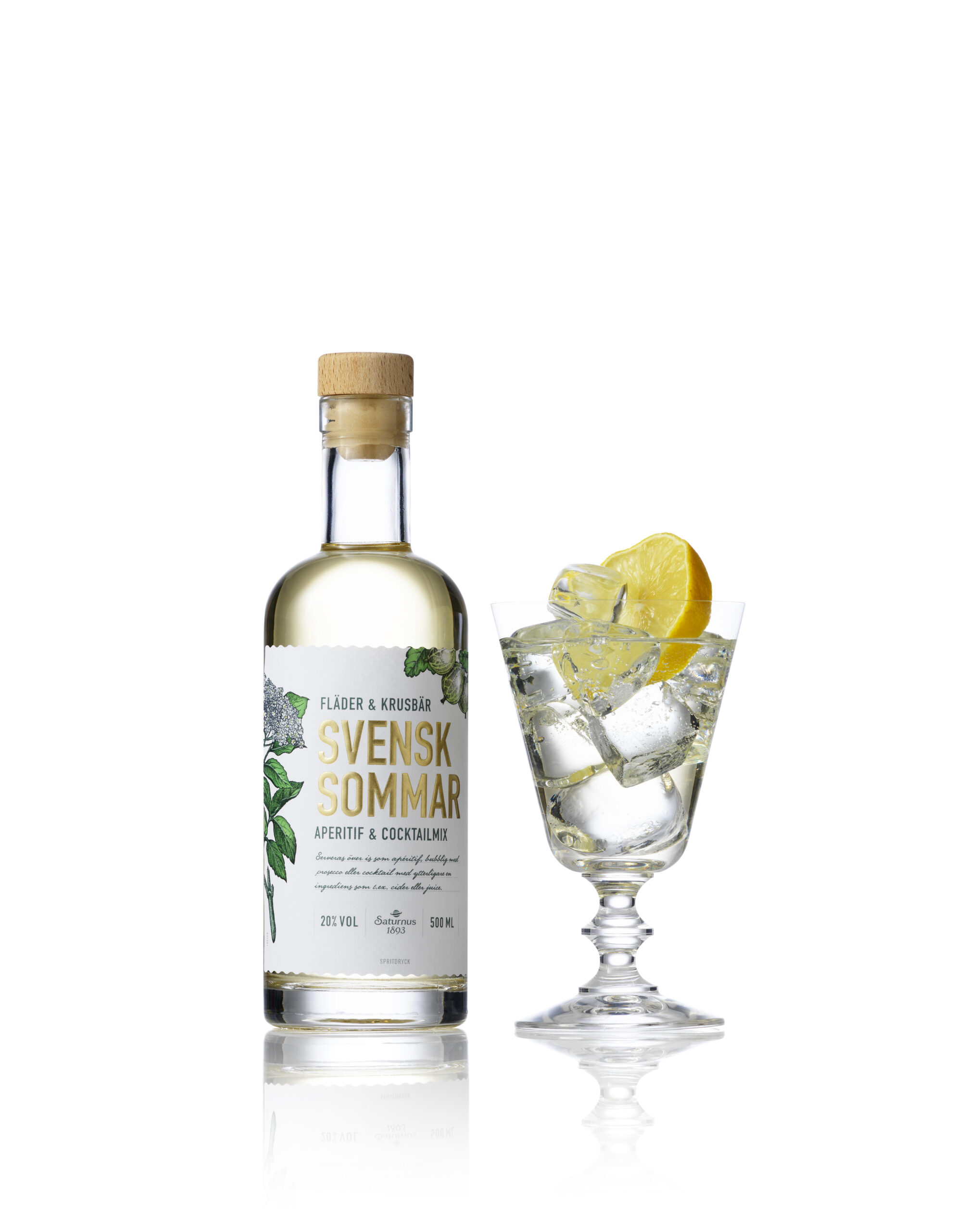 Saturnus Svensk Sommar Holunderblüte & Stachelbeere  20% vol., 500ml – Bild 3