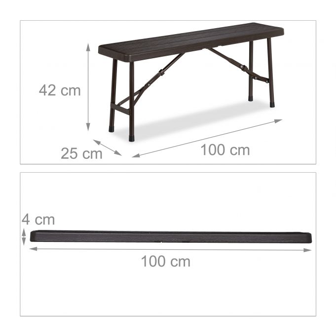 Klappbank für die Sauna – Bild 4