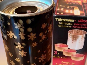 Außenkerze - Topfkerze 3er Packung - mit Spritzschutz