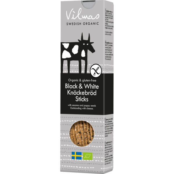 Vilmas Black & White 120g Knäckebrotsticks mit Sesame