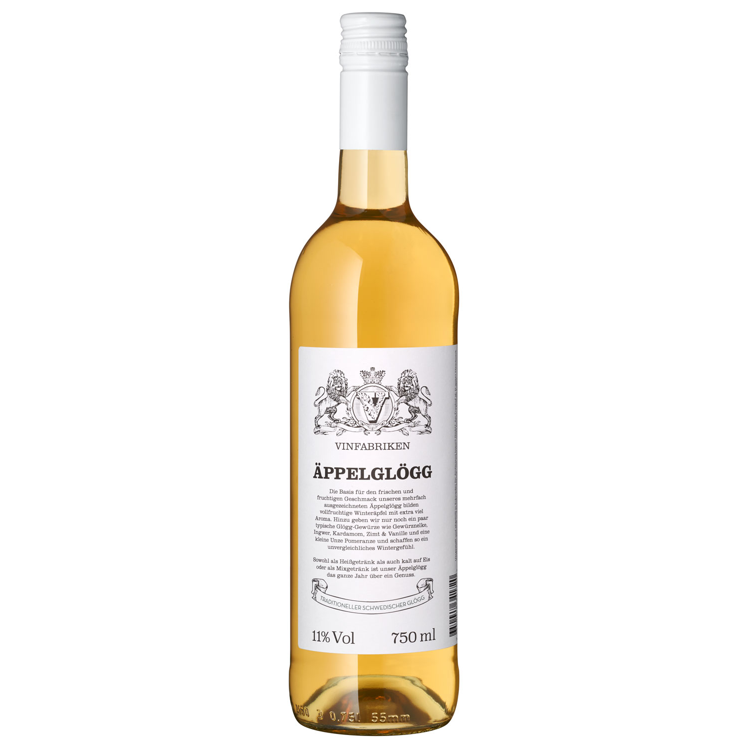 Vinfabriken Apfelglögg mit und ohne Alkohol , Glasflasche 750ml