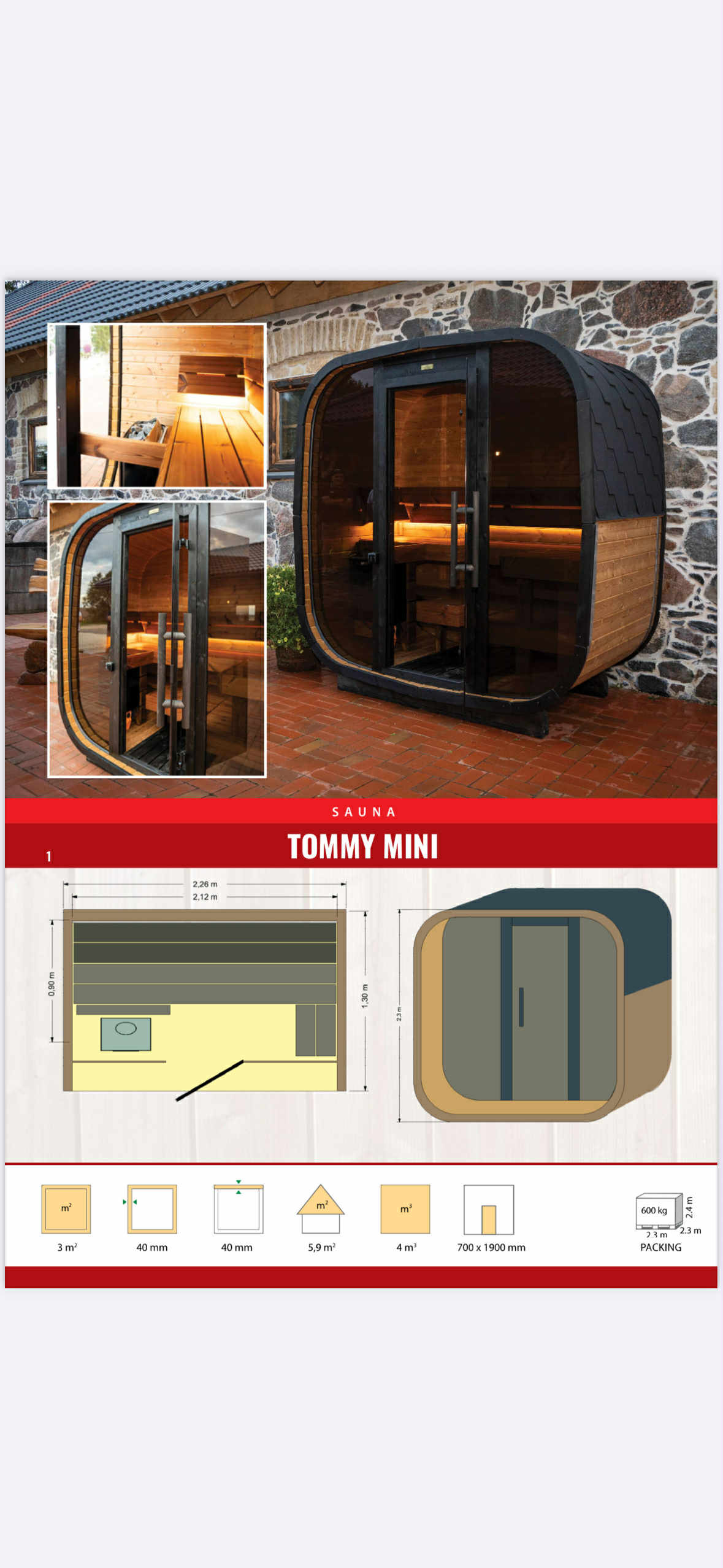 Fass-Sauna "TOMMY MINI" – Bild 2